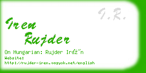 iren rujder business card